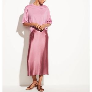 Vince Satin Slip Skirt in Rose Root Size 6